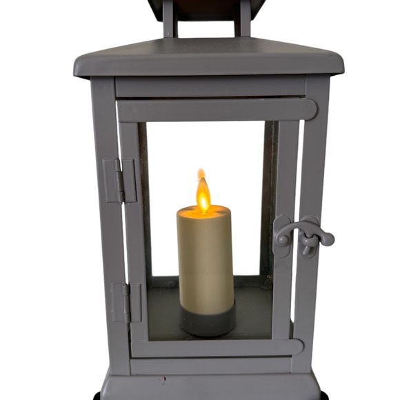 Gray Metal Lantern with Luminaria Candle - Picture 5 of 5